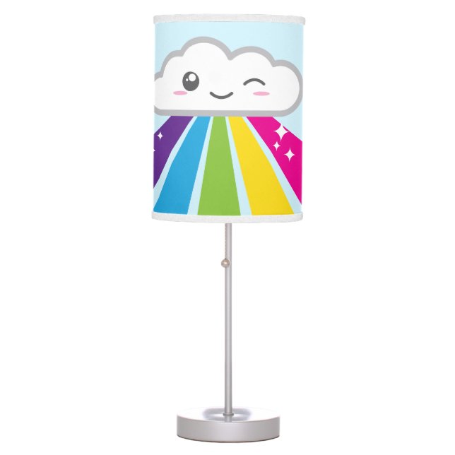 Kawaii Cloud and Rainbow Table Lamps (Front)
