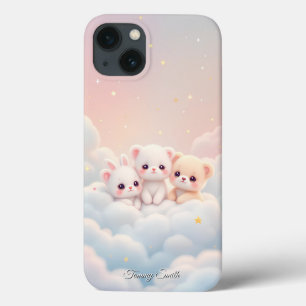 Kawaii Cloud Animals – Cute Pastel Aesthetic iPhone 13 Case