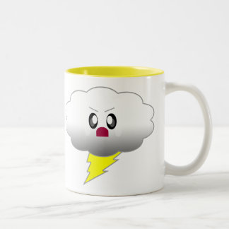 KAWAII CLOUD LIGHTNING THUNDER STORM Two-Tone COFFEE MUG