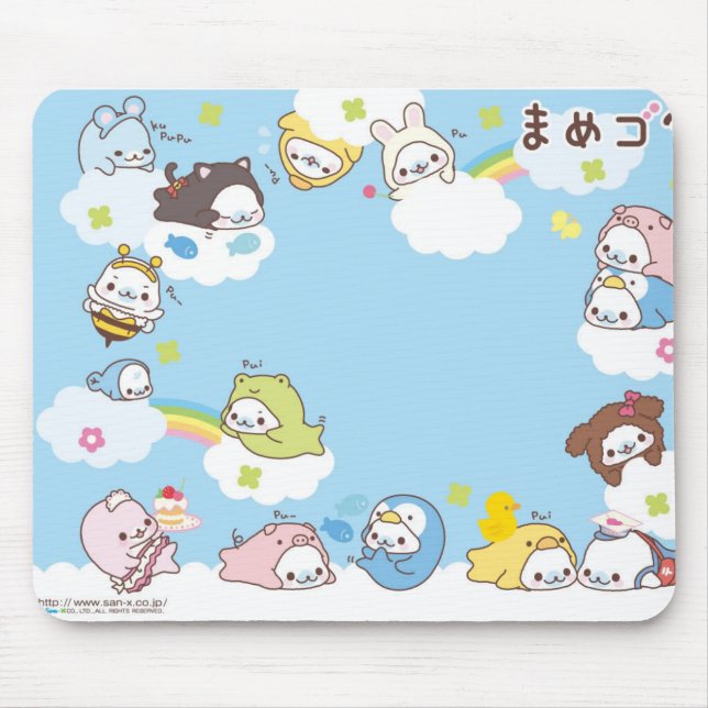 Kawaii Cloud Mousepad (Front)