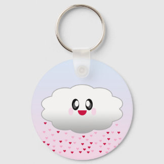 KAWAII CLOUD RAINING HEARTS KEYCHAIN