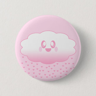 KAWAII CLOUD RAINING HEARTS LOVE SWEET BUTTON