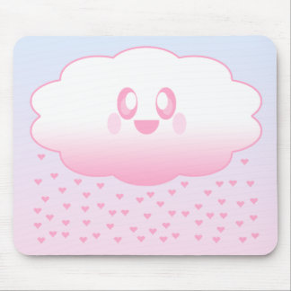 KAWAII CLOUD RAINING HEARTS LOVE SWEET MOUSE PAD