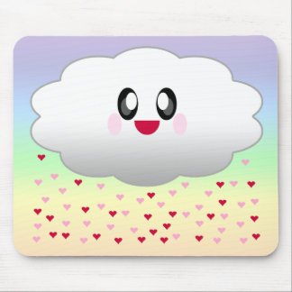 KAWAII CLOUD RAINING HEARTS SO SWEET MOUSE PAD