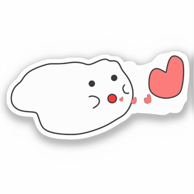 Kawaii Cloud Vinyl Sticker (Front)