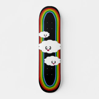 KAWAII CLOUDS RAINBOW HAPPY FACE SKATEBOARD