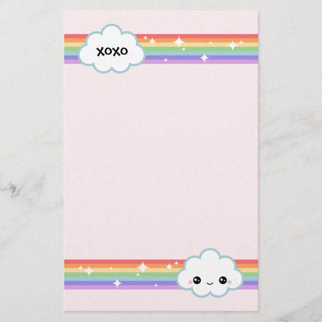 Kawaii Clouds Stationery (Front)