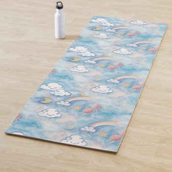 Kawaii Clouds Yoga Mat by CreativeClutter at Zazzle