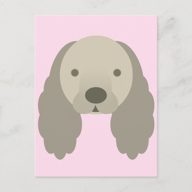 KAWAII COCKER SPANIEL DOGGIE VERY SWEET DOG POSTCARD (Front)