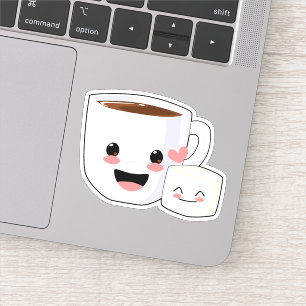 Kawaii Cocoa and Marshmallow Sticker