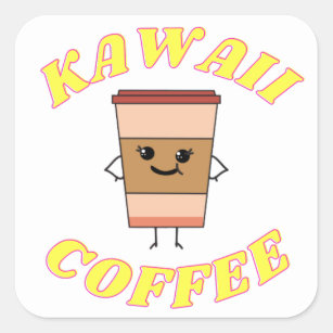 Cute Kawaii Coffee Lovers Latte Mug Stickers – Detour Shirts