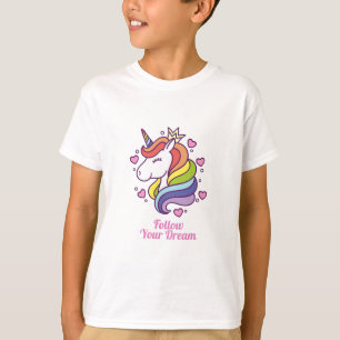 Kawaii Colorful Rainbow Unicorn Dreams   T-Shirt