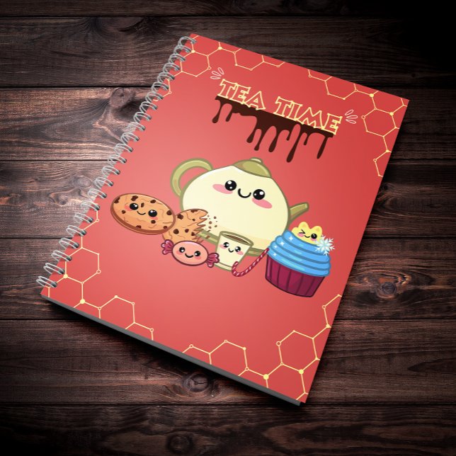 kawaii cookies and warm tea time  notebook (Creator Uploaded)
