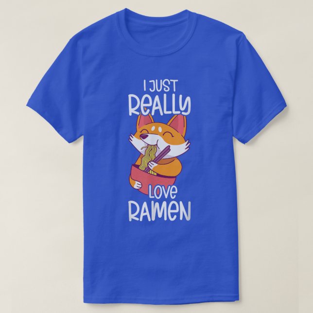 Kawaii Corgi Ramen Cute Puppy Japanese Manga Anime T-Shirt (Design Front)