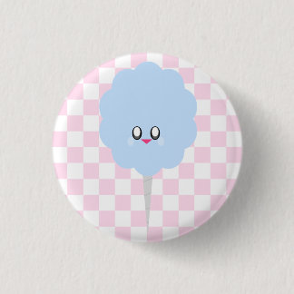 KAWAII COTTON CANDY CHECKERBOARD PIN BUTTON