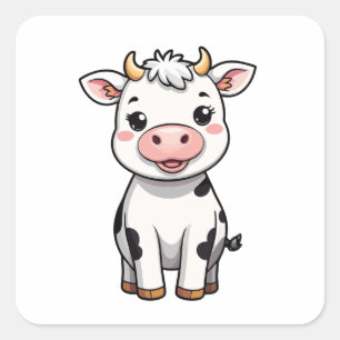 Kawaii Cow Sticker