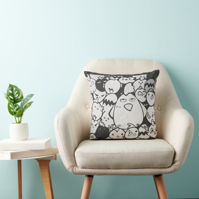 Kawaii Cozy Home Decor Throw Pillow (Chair)