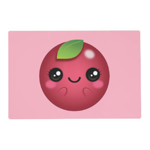 Kawaii Cranberry Placemat