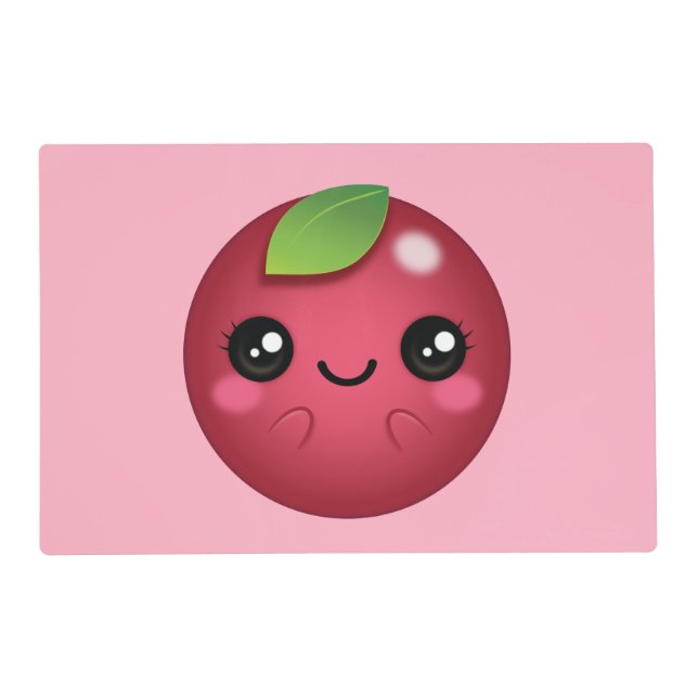 Kawaii Cranberry Placemat (Front)