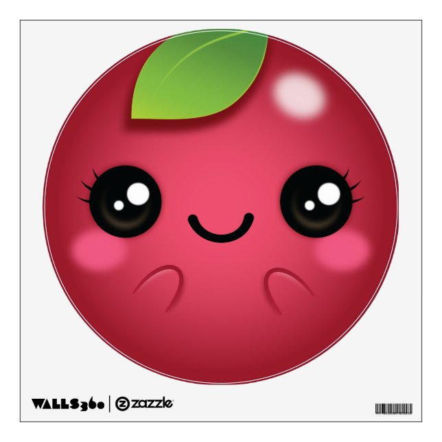 Kawaii Cranberry Wall Decal (Front)