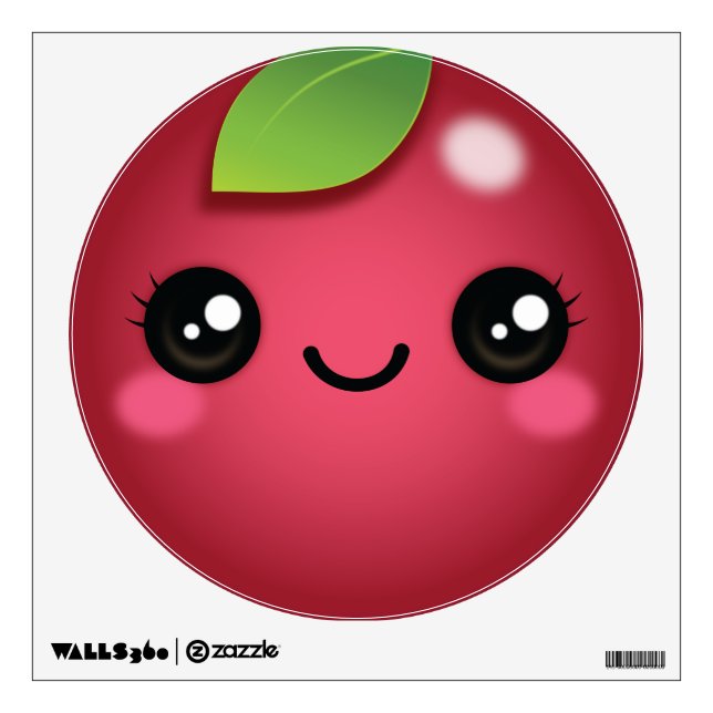 Kawaii Cranberry Wall Decal (Front)