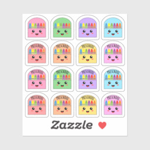 Kawaii Crayons Preschool Daycare Nursery Planner  Sticker