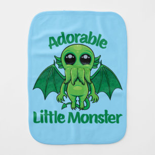 Kawaii Cthulhu Adorable Little Monster Baby Burp Cloth