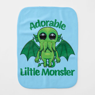 Kawaii Cthulhu Adorable Little Monster Baby Burp Cloth