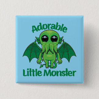 Kawaii Cthulhu Adorable Little Monster Button