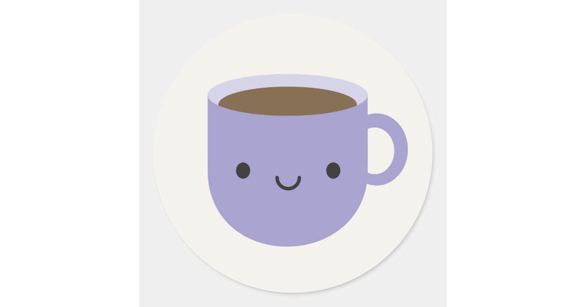 Kawaii Coffee Cup Sticker