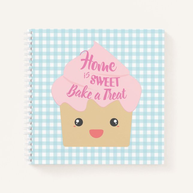 Kawaii Cupcake Dessert Recipes Notebook (Front)