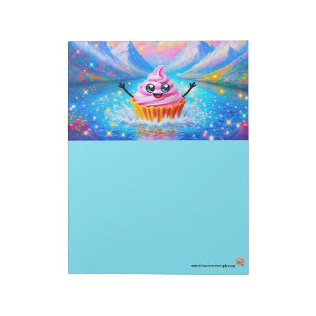Kawaii Cupcake Dreams Notepad (Rotated)