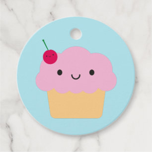 Kawaii Cupcake Favor Tags