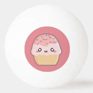Kawaii cupcake Ping-Pong ball