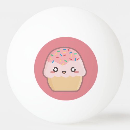 Kawaii cupcake Ping_Pong ball