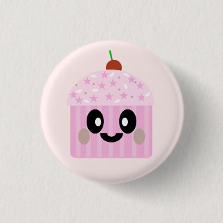 KAWAII CUPCAKE PINK CUTE PIN BUTTON