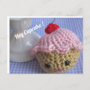 Kawaii cupcake postcard