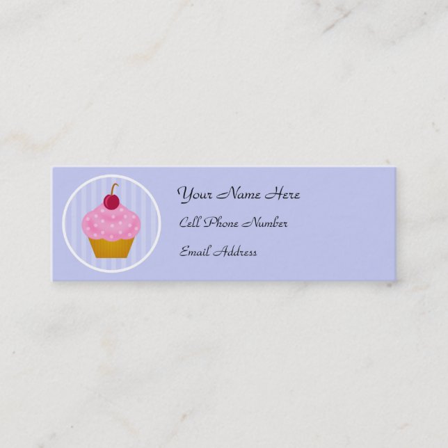 Kawaii Cupcake Skinny Profile Cards (Front)