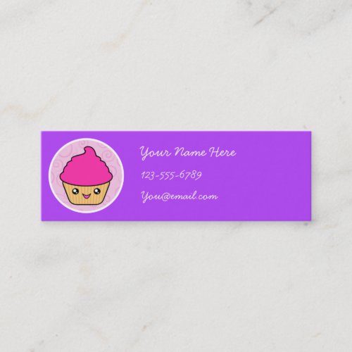 Kawaii Cupcake Skinny Profile Cards Business Card