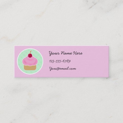 Kawaii Cupcake Skinny Profile Cards Business Card Template