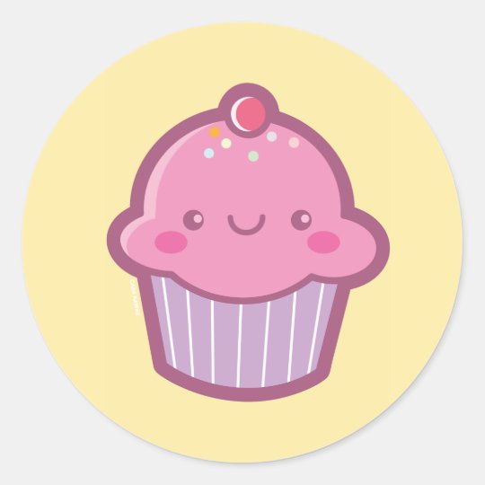 Kawaii Cupcake Stickers | Zazzle.com