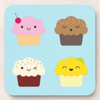 Kawaii Cupcakes Beverage Coaster