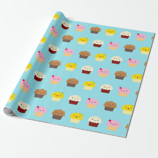 Kawaii Cupcakes Wrapping Paper