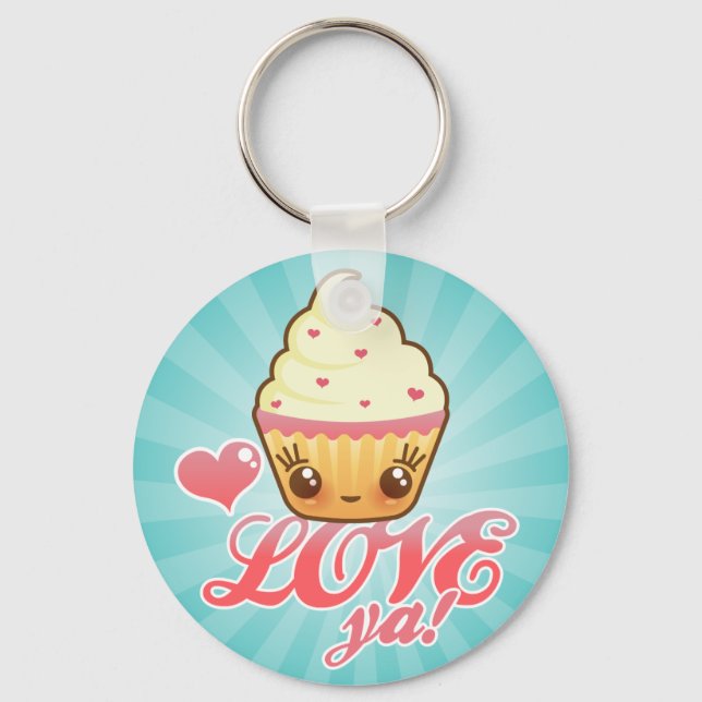 Kawaii Cuppy Cake Keychain (Front)