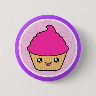 Kawaii Cuppy Cake Pink Cupcake Button