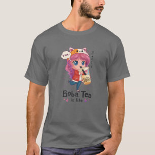 Kawaii Cute Anime Girl Otaku Japanese Boba Tea Is T-Shirt