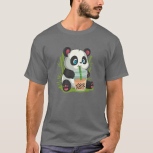 Kawaii Cute Anime Panda Otaku Japanese Bubble Boba T-Shirt