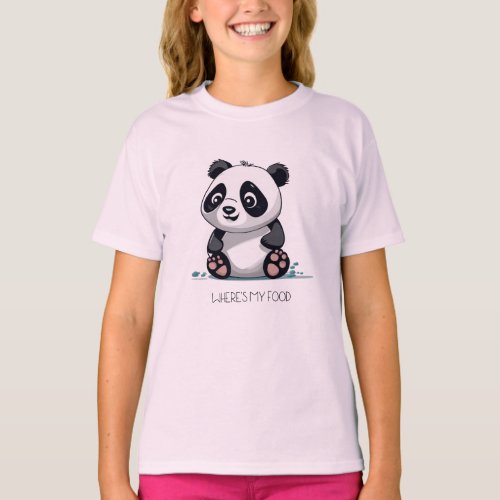 Kawaii Cute Baby Panda Design  T_Shirt