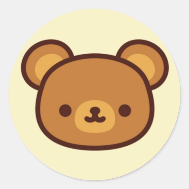 Kawaii Cute Bear Sticker (Front)