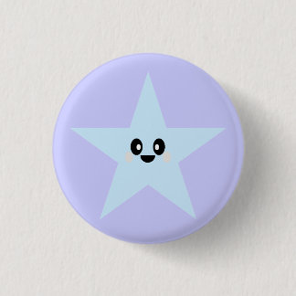 KAWAII CUTE BLUE STAR PIN BUTTON